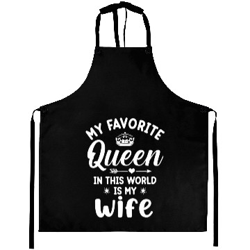 Discover I love my wife valentines day787 Aprons