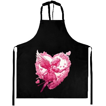 Discover funny Cupid Valentine's Day girls Aprons