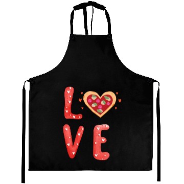 Discover love pizza Aprons