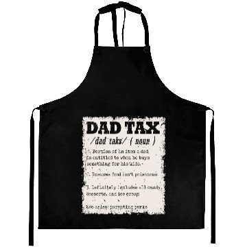 Discover Vintage Dad Tax Definition Men Funny Father's Day Aprons