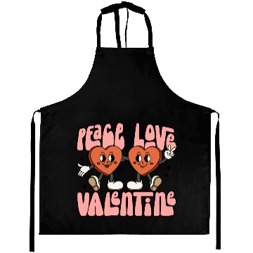 Discover Peace Love Valentine Candy Heart Aprons