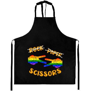 Discover Rock Paper Scissors, LGBT Rainbow Flag Aprons