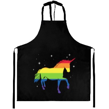 Discover LGBT Unicorn Rainbow Flag Aprons