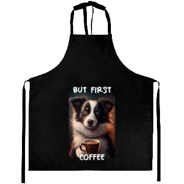 Discover Border Collie - But First Coffee (en) 1 Aprons