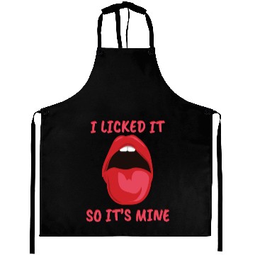 Discover I Licked It So It's Mine Funny Lesbian Pride Month Aprons
