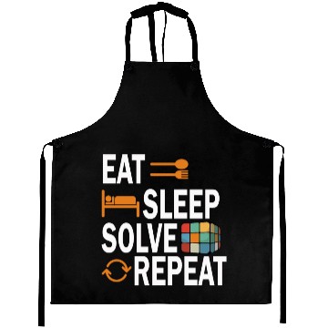 Discover Eat Sleep Solve Repeat Math Speed Cubing Genie Aprons