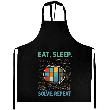 Discover Eat Sleep Solve Repeat Math Speed Cubing Genie Aprons