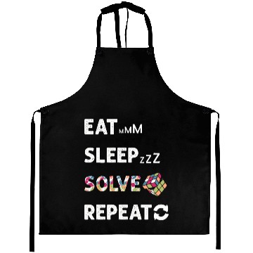 Discover Eat Sleep Solve Repeat Math Speed Cubing Genie Aprons