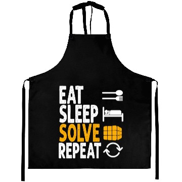 Discover Eat Sleep Solve Repeat Math Speed Cubing Genie Aprons