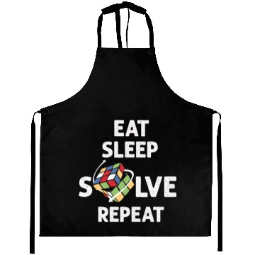 Discover Eat Sleep Solve Repeat Math Speed Cubing Genie Aprons