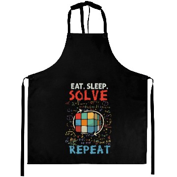 Discover Eat Sleep Solve Repeat Math Speed Cubing Genie Aprons