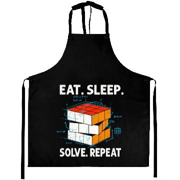 Discover Eat Sleep Solve Repeat Math Speed Cubing Genie Aprons