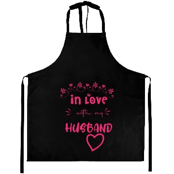 Discover Love with My hasband Cute Valentine day Mom to Be Aprons