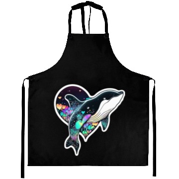 Discover Orca Is My Valentine, Love Hearts Orca Valentines Aprons
