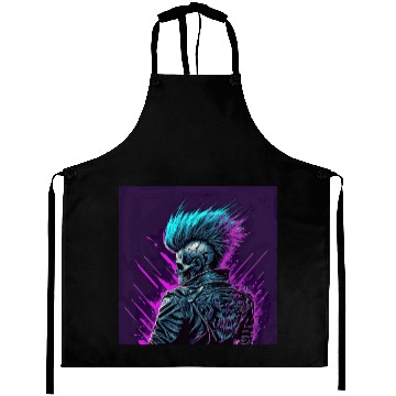 Discover Synthwave Zombie Skull Aprons