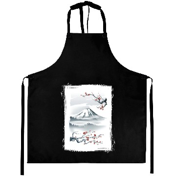 Discover Fuji Cherry Blossom Cherry Tree Japan Aprons