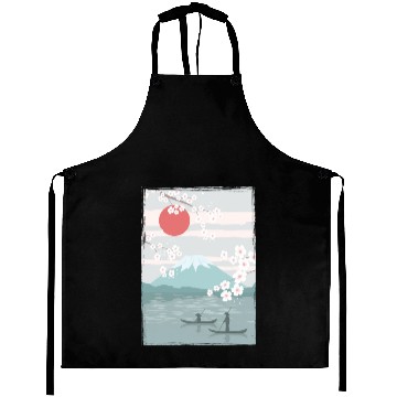 Discover Cherry Blossom Fuji Cherry Tree Japan Aprons