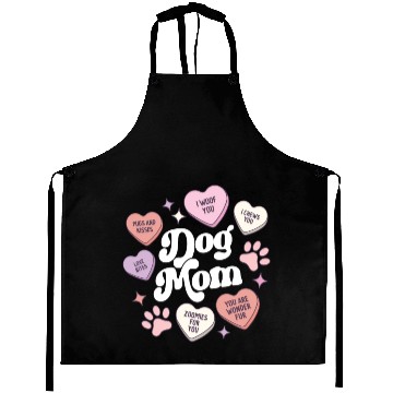 Discover Dog Mom Valentines Day Candy Hearts Galentines Aprons