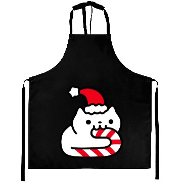 Discover Candy Cane Cat Aprons