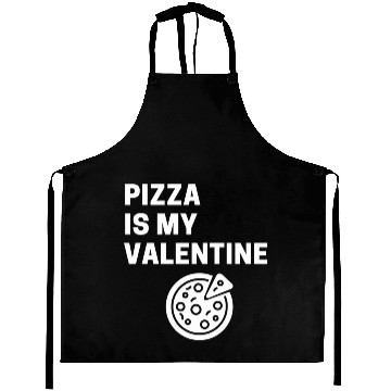 Discover Pizza is my valentine1660 Aprons