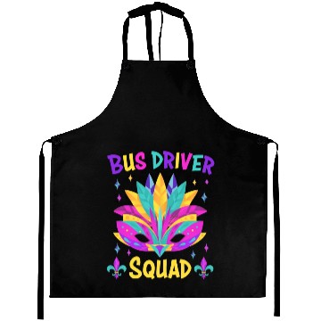 Discover Bus Driver Squad Mardi Gras Costume Aprons