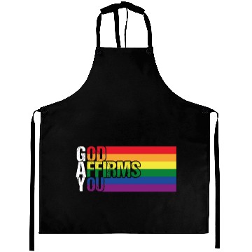 Discover Gay God Affirms You Pride Month Rainbow LGBT Flag Aprons