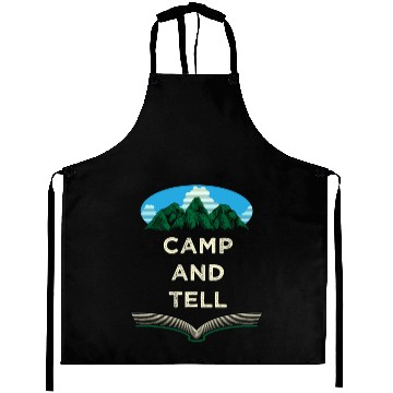 Discover Camp and Tell Camping Friends Camper Buddy Couples Aprons