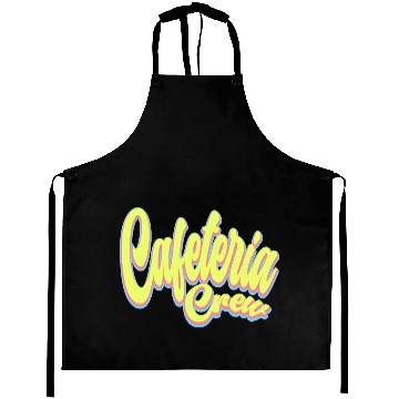 Discover School Cafeteria Worker Matching Typography Retro Aprons