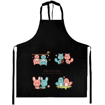 Discover Love Axolotl Pink Valentine Day Salamander Lover. Aprons