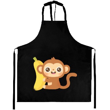 Discover Cute Little Monkey and Banana Aprons