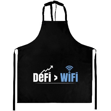 Discover DeFi Over WiFi Funny Crypto Bitcoin Aprons