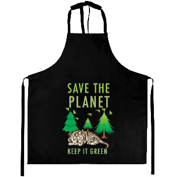 Discover Save The Planet Keep It Green Aprons
