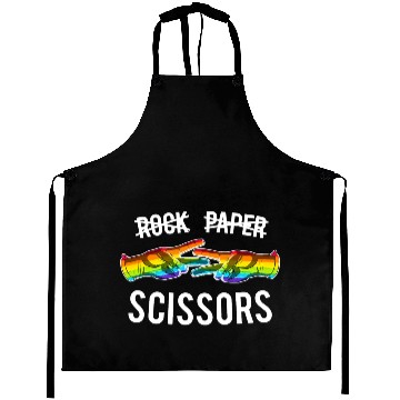 Discover Rock Paper Scissors Lesbian Pride Rainbow LGBT Aprons