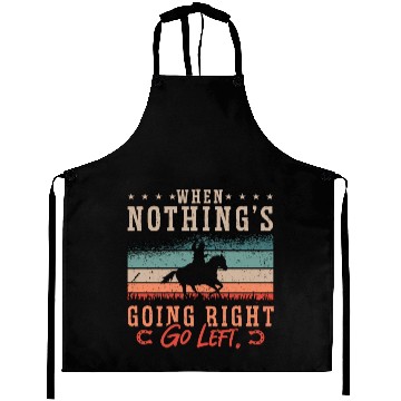 Discover Cutting Horse When Nothing's Going Retro Cowboy Aprons