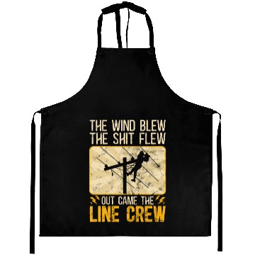 Discover Funny Electrical Lineman Saying Thank A Lineman Aprons