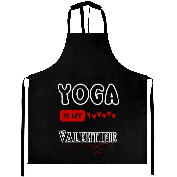 Discover yoga is my valentine Aprons