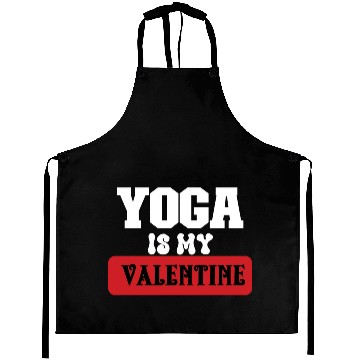 Discover yoga is my valentine Aprons