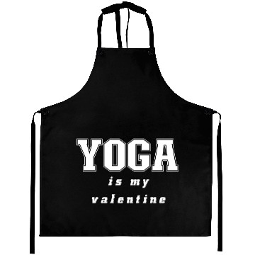 Discover yoga is my valentine Aprons