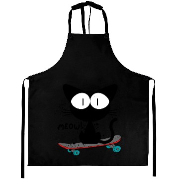 Discover 90s, skateboard cat Aprons