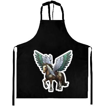Discover horse horses horse riding pixel Aprons