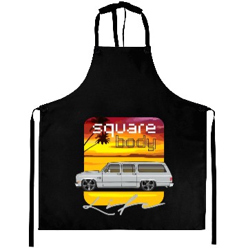 Discover square Light Silver Aprons