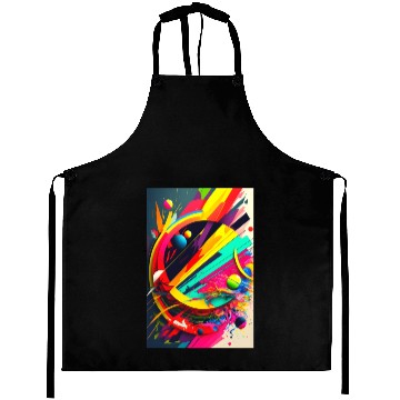 Discover Colorful Abstract Poster Aprons
