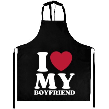 Discover I Heart My BF Boyfriend Aprons