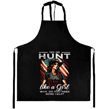 Discover Buck Deer Hunting and American Flage Aprons