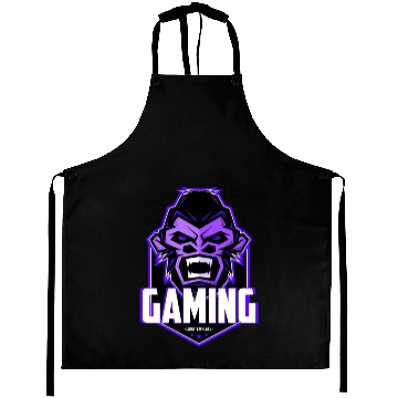 Discover Angry gaming monkey Aprons