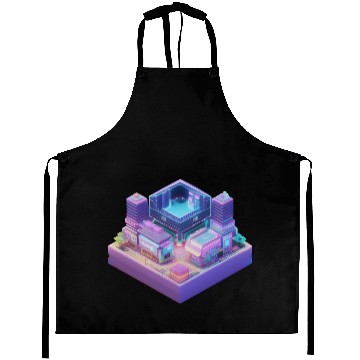 Discover Future Modern City Cube Aprons