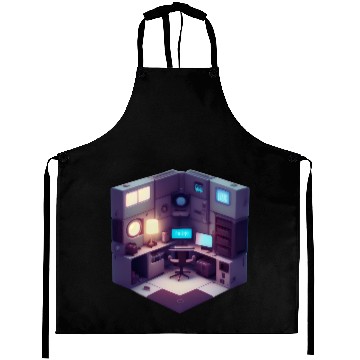 Discover Vapor Wave Isometric Room Design Aprons