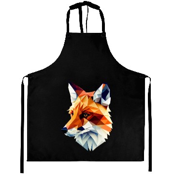 Discover Fox Polygon Wild Animal Lover Wildlife Zookeeper Aprons