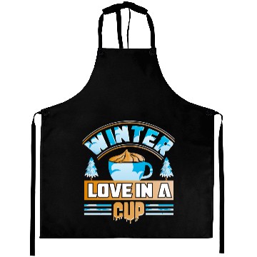 Discover Winter Love in a Cup Aprons