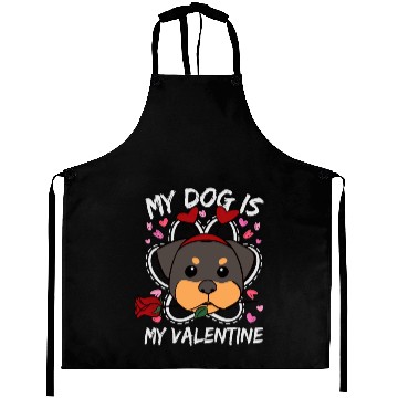 Discover My Dog Is My Valentine Aprons